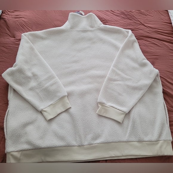NWT Women's Plus Size 4X Fleece Pullover Outerwear Cream Color - Picture 10 of 16